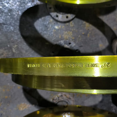 गुणवत्ता  Slip On ANSI Pipe Flange Yellow Painting SCH5s-SCH160 Wall Thickness कारखाना