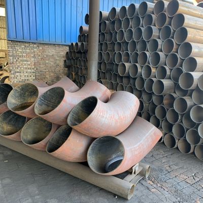 पाइपलाइन के लिए 4 इंच 90 डिग्री एल्बो टी स्टील ASME B16.9 ASME 16.28